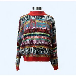 One Step Up Women’s Small Medium Red Colorful Sweater